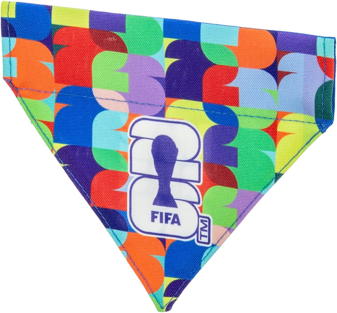 FIFA 2026 oboustranný šátek na obojek, S: 15 cm - LIMITOVANÁ NABÍDKA