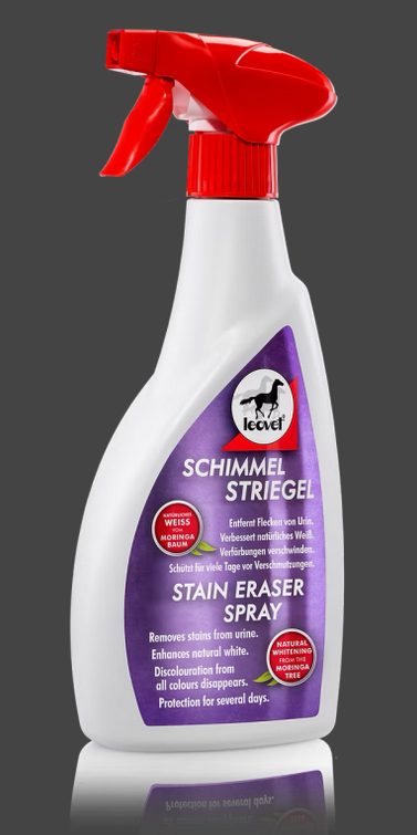 Odstraňovač skvrn na srsti pro bělouše Leovet Schimmel Striegel, láhev s rozprašovačem 500ml