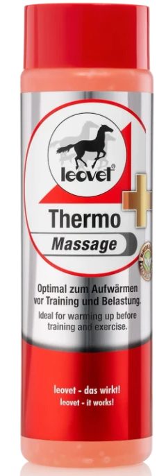 Termomasážní gel na zahřátí svalů před tréninkem Leovet Thermo Massage, láhev 500ml