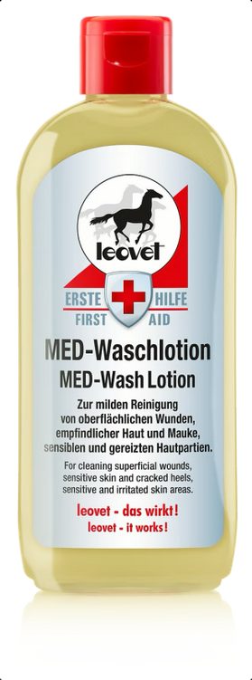 Mycí gel pro koně s citlivou nebo porušenou pokožkou Erste Hilfe MED-Waschlotion, lahvička 250ml