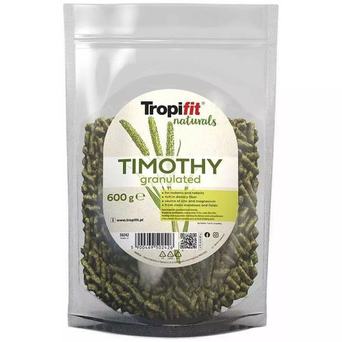 TROPIFIT Naturals Timothy Granulated 600g granule z timotejského sena pro králíky a hlodavce
