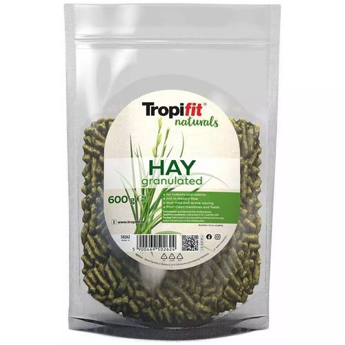TROPIFIT Naturals Hay Granulated 600g granulované seno pro králíky a hlodavce