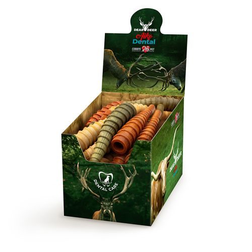 COBBYS PET AIKO Dental DEAR DEER antilopí roh L 17cm/104g dentální pochoutka pro psy s kolagenem