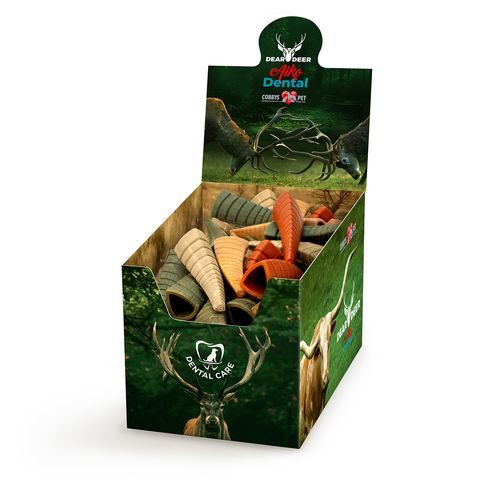 COBBYS PET AIKO Dental DEAR DEER kravský roh S 10cm/25g dentální pochoutka pro psy s kolagenem