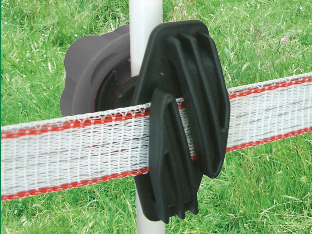 Izolátor na pásku pro elektrický ohradník KERBL 441386, šroubovací, na tyčky a sloupky O do 17 mm