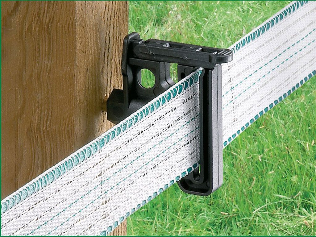 Izolátor pro elektrický ohradník KERBL 441390 MAXI TAPE, s klipsou, s vrutem, O 6 mm
