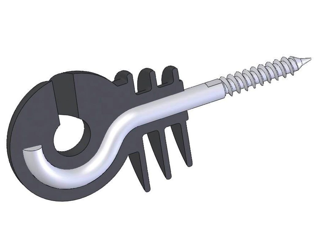 Kruhový izolátor pro elektrický ohradník KERBL 44326, s vrutem, O 6 mm