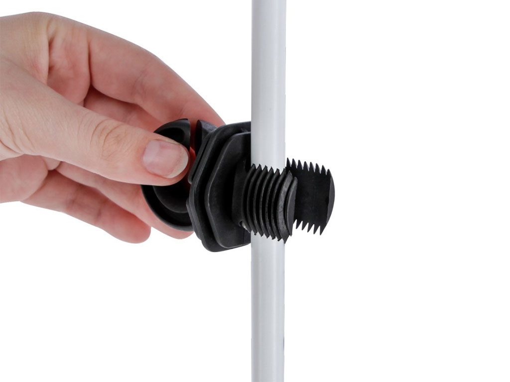 Kruhový izolátor pro elektrický ohradník KERBL 445595, šroubovací, na tyčky a sloupky O 7–19 mm