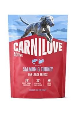 CARNILOVE ACTIVE Dog Dry Made with Salmon & Turkey for Adult Large Breeds 1,5 kg