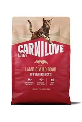 CARNILOVE ACTIVE Cat Dry Made with Lamb &  Wild boar for Sterilised Adult All Breeds 2 kg