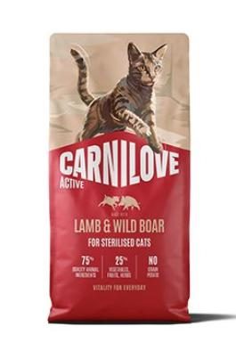 CARNILOVE ACTIVE Cat Dry Made with Lamb &  Wild boar for Sterilised Adult All Breeds 6 kg