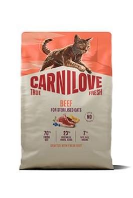 CARNILOVE TRUE FRESH Cat Dry Beef for Sterilised Adult All Breeds 2 kg