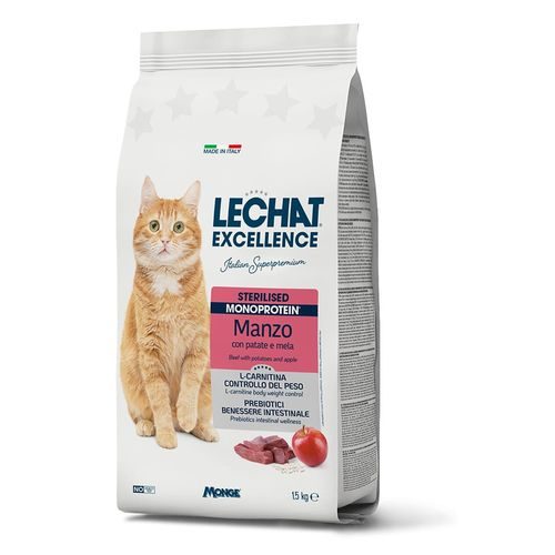 MONGE LECHAT EXCELLENCE Sterilised Monoprotein Beef 1,5kg superprémiové krmivo pro kočky