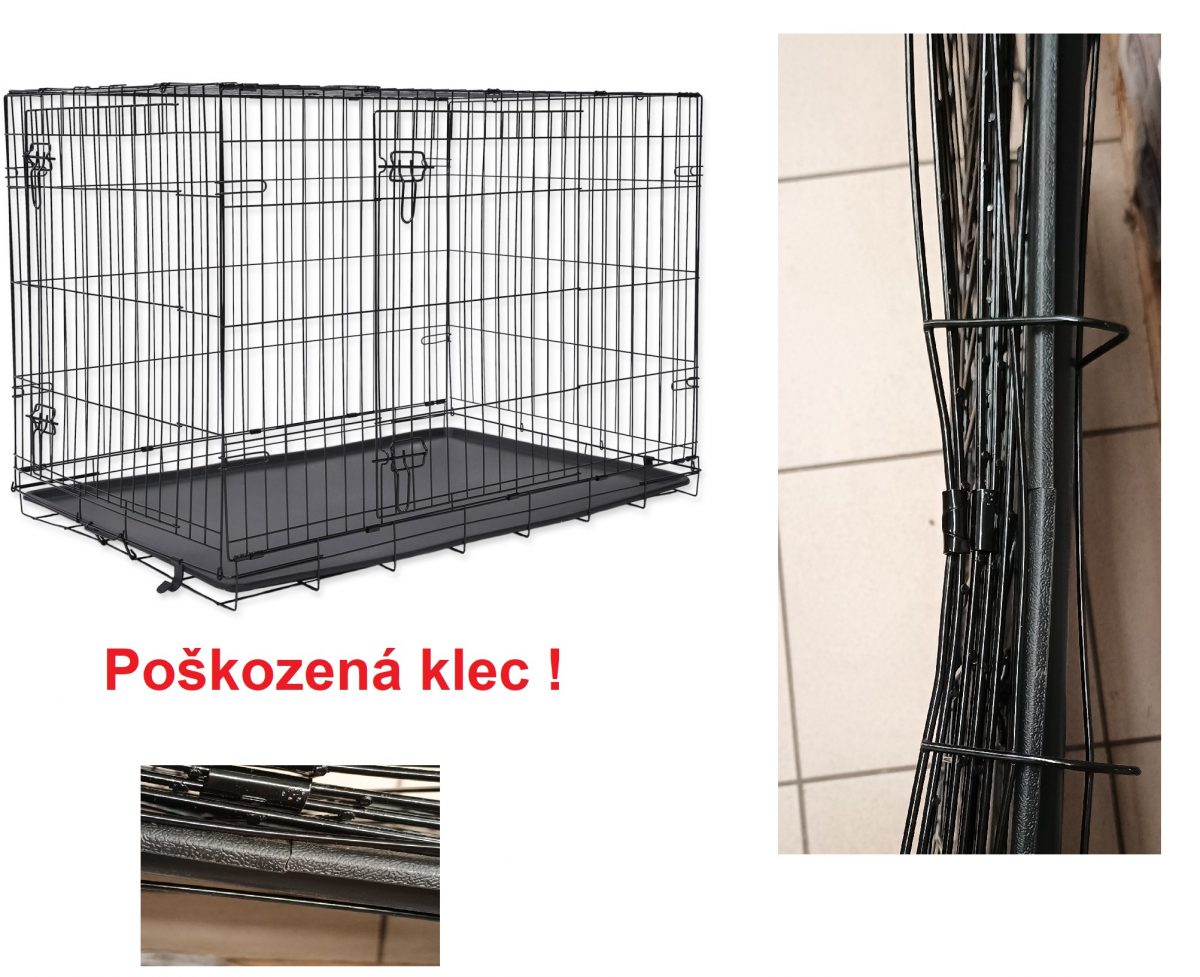 Klec Dog Fantasy skládací XL 2 dveře 106x69x77cm