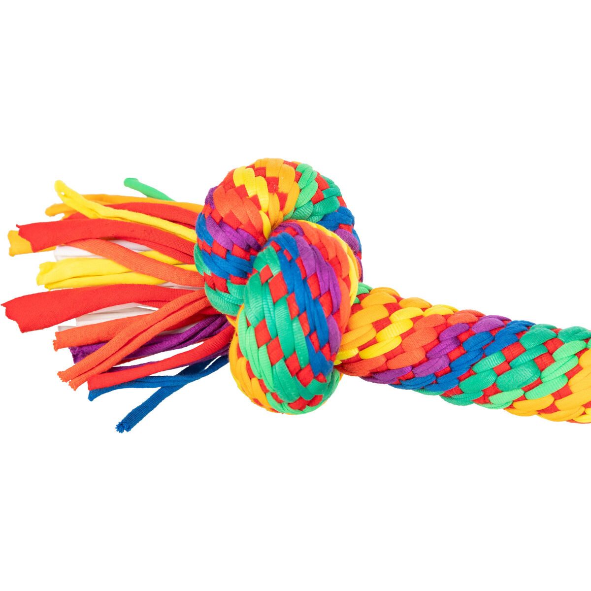 Hrací činka / přetahovadlo 45 cm, 3 uzly, multikolor - LIMITOVANÁ NABÍDKA