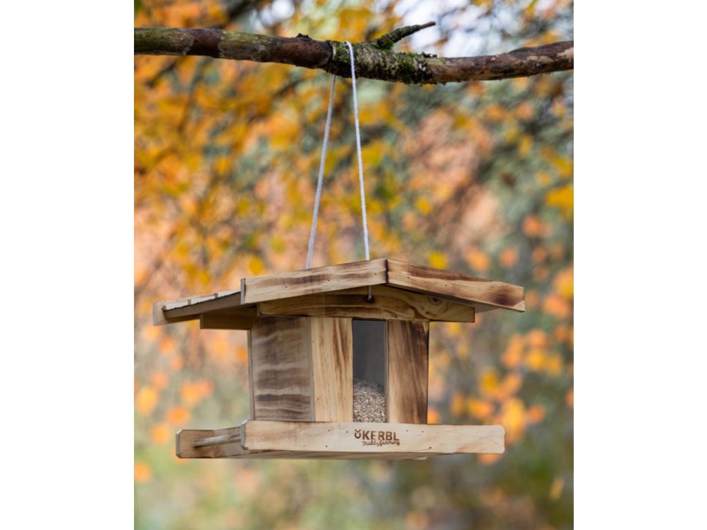 Závěsné krmítko pro ptáky KERBL 87044 GROßER ARBER, dřevo 37,2x29x23 cm