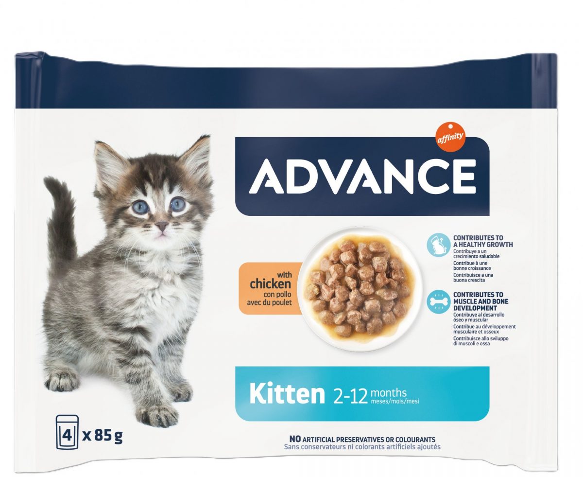 Kapsička ADVANCE KITTEN kuře 4x85g(balení)