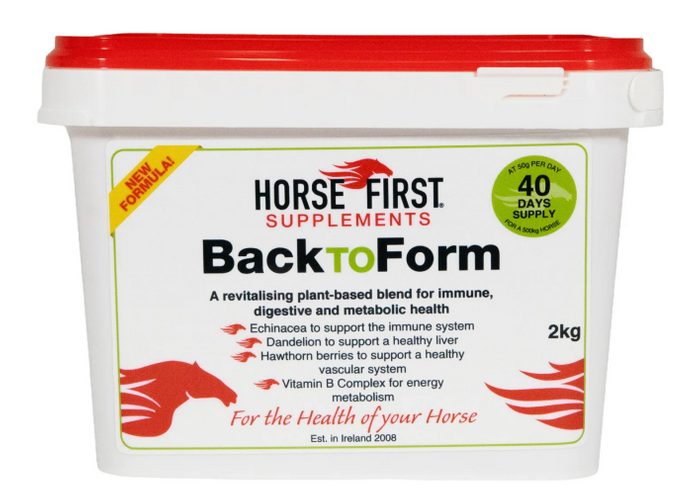 Rychlá regenerace pro koně Horse First Back to Form, balení 2kg (vystačí na 40 dní)