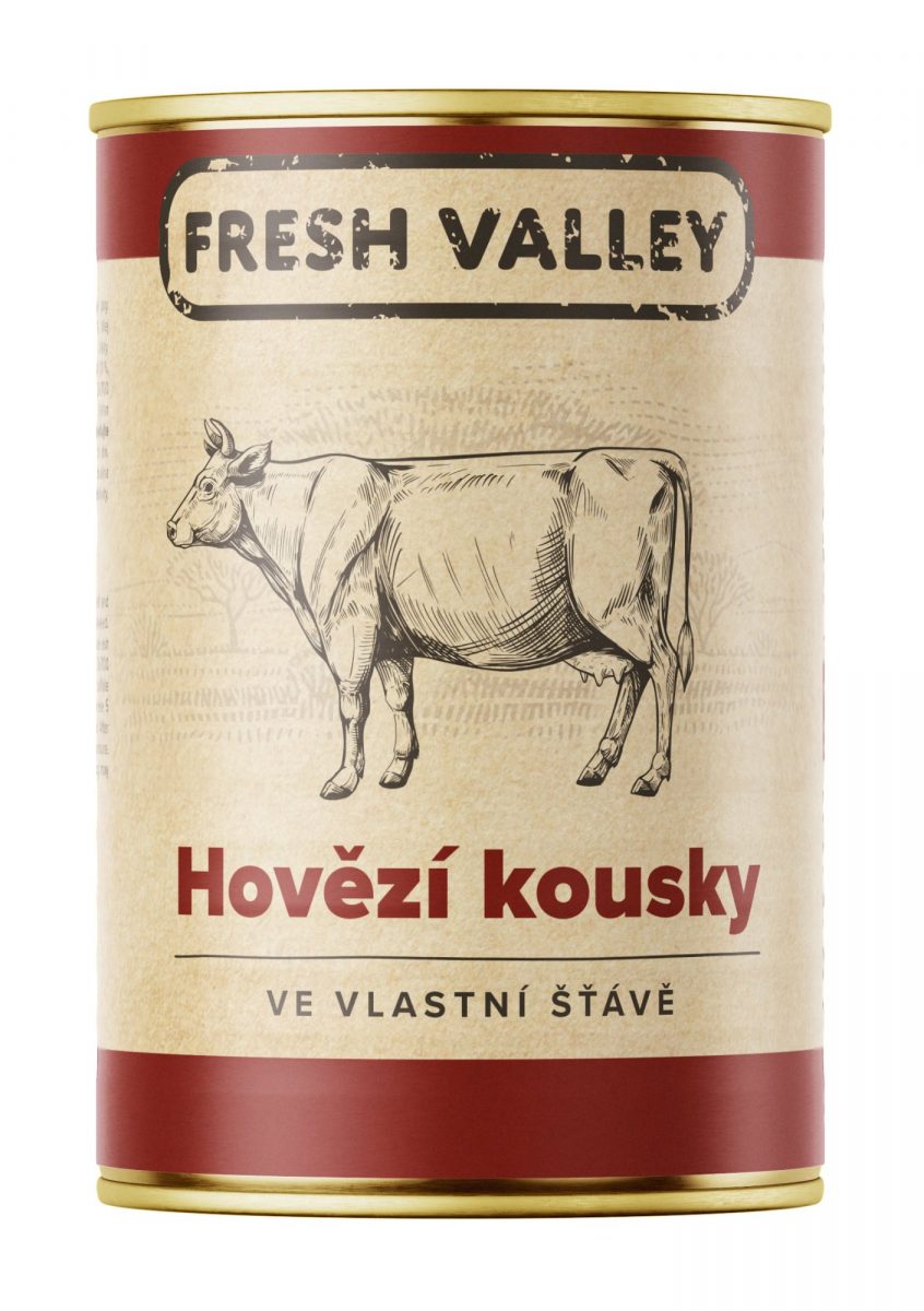 Fresh Valley konzerva s hovězím 400g