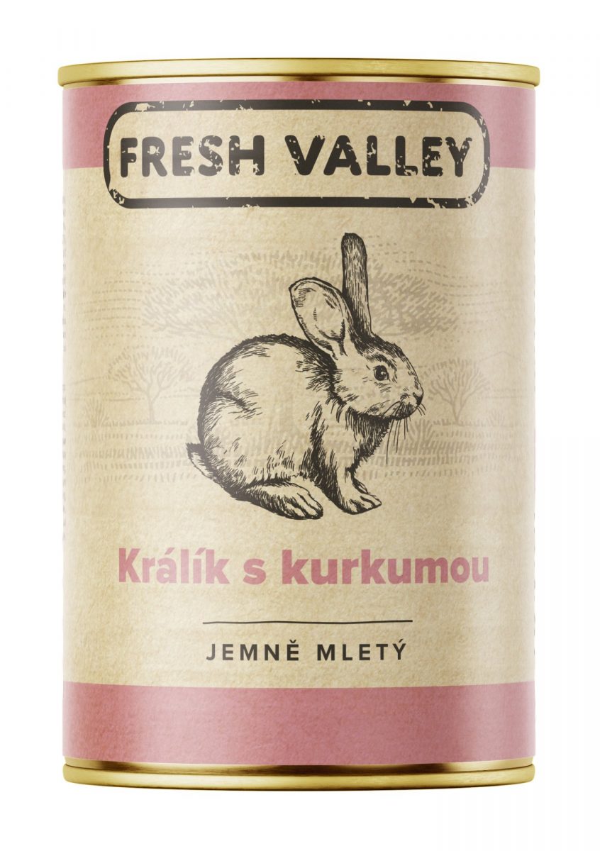 Fresh Valley konzerva králík jemně mletý 400 g