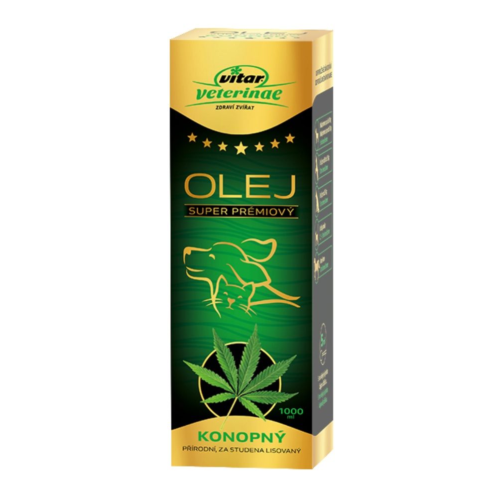 Vitar veterinae konopný olej 1000 ml