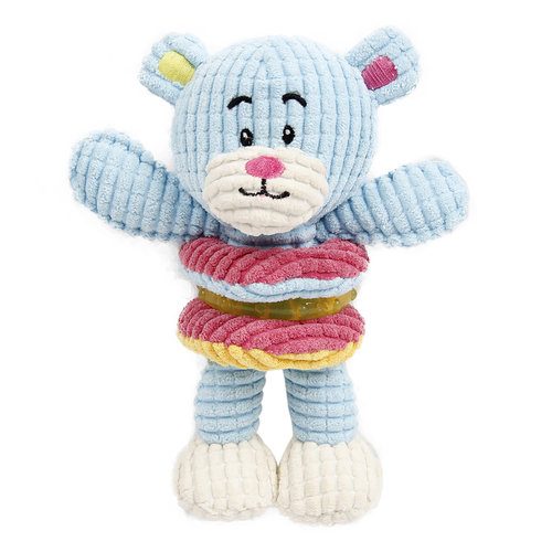 EBI Plyšová hračka pro psy s pískátkem a TPR kroužkem LEV 15x18cm
