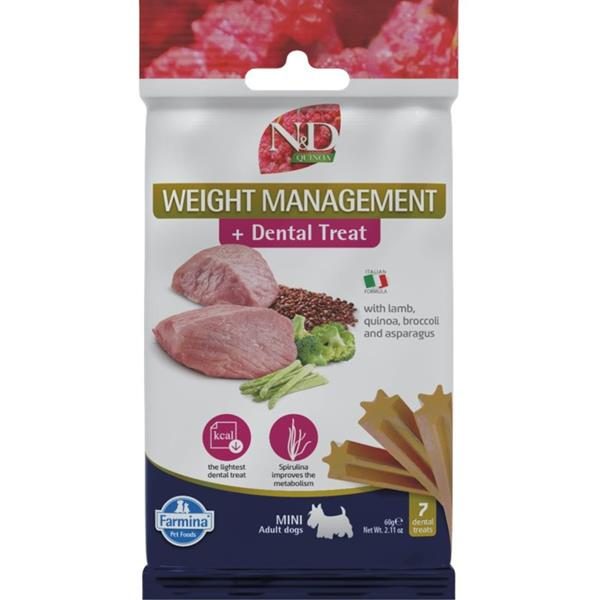 N&D QUINOA Dog Dental Snack Weight Lamb Mini 60 g