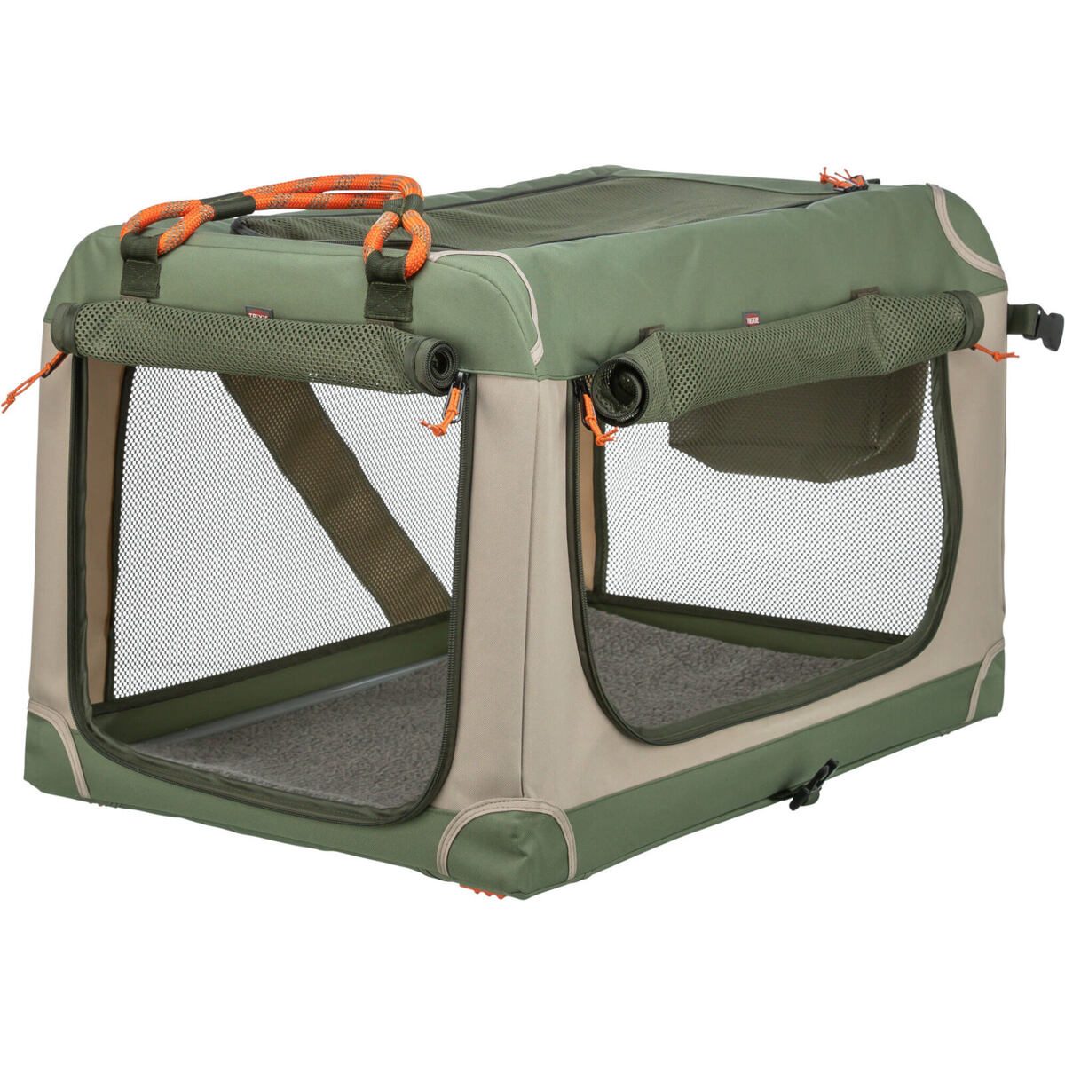 Tranportní přepravka COMFY, L: 63.8 x 60.7 x 95.5 cm, olivová/béžová