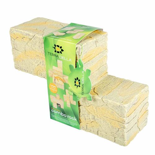 TERRA DELLA Stavební prvky do terária s pískovým kamenným vzhledem 3 Beige 28x9x18,5cm