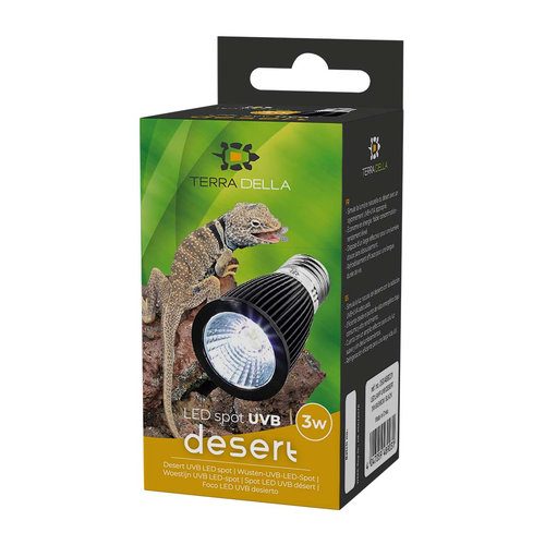 TERRA DELLA Desert UVB LED bodové světlo do terária 3W 5x5x9cm