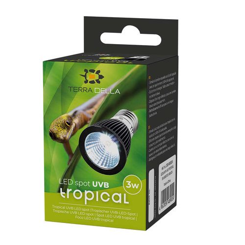 TERRA DELLA Tropical UVB LED bodové světlo do terária 3W 5x5x7cm