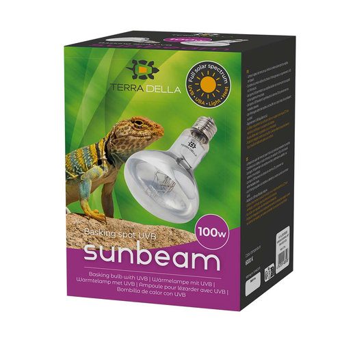 TERRA DELLA SunBeam Výhřevná lampa s UVA a UVB do terária 100W 9,5x9,5x14cm