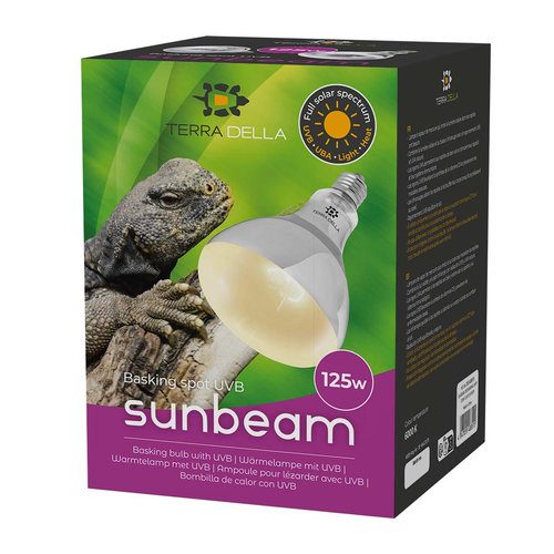 TERRA DELLA SunBeam Výhřevná lampa s UVA a UVB do terária 125W 12,5x12,5x16cm