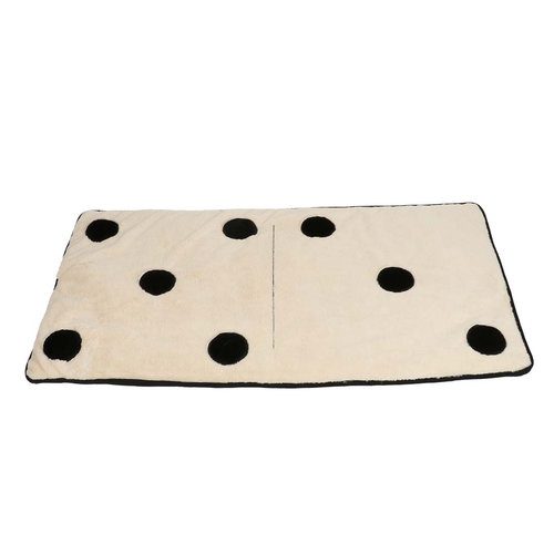 COOCKOO DOMINO DREAM Ultra měkké lehátko pro psy 120x60x1cm černé/bílé