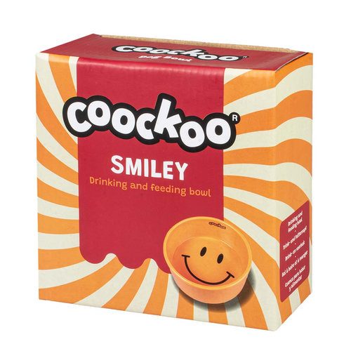 COOCKOO SMILEY Keramická miska pro psy 430ml 13,5x13,5x5cm žlutá