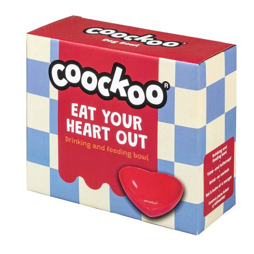 COOCKOO EAT YOUR HEART OUT Keramická miska pro psy 480ml 16,5x13,5x6cm ve tvaru srdce