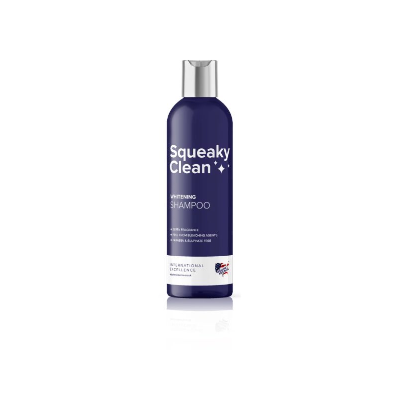 Bělící šampon pro světlé koně s vůní lesních plodů Equine America Squeaky clean, láhev 1l