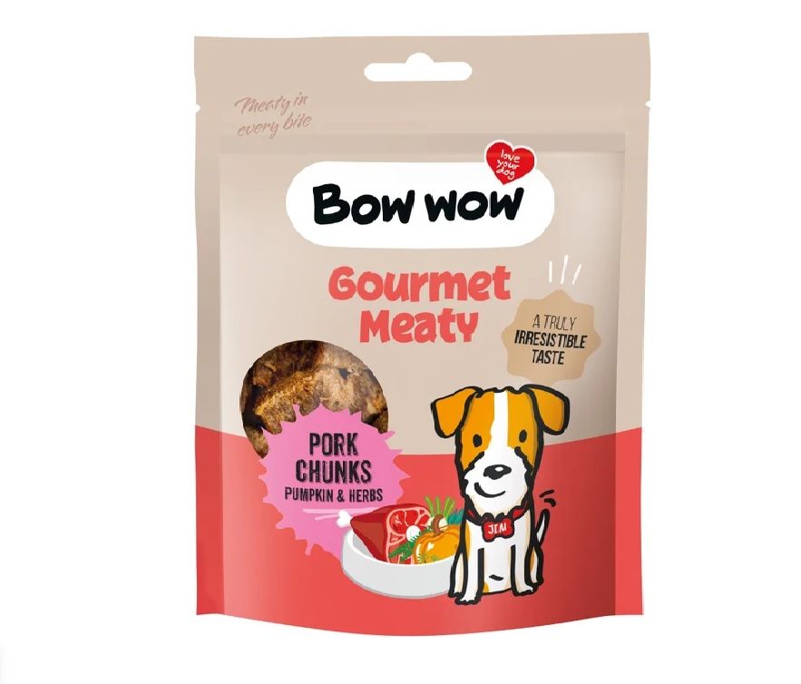 Bow wow poch. Masíčka s vepřovým,dýní a bylinkami 60g