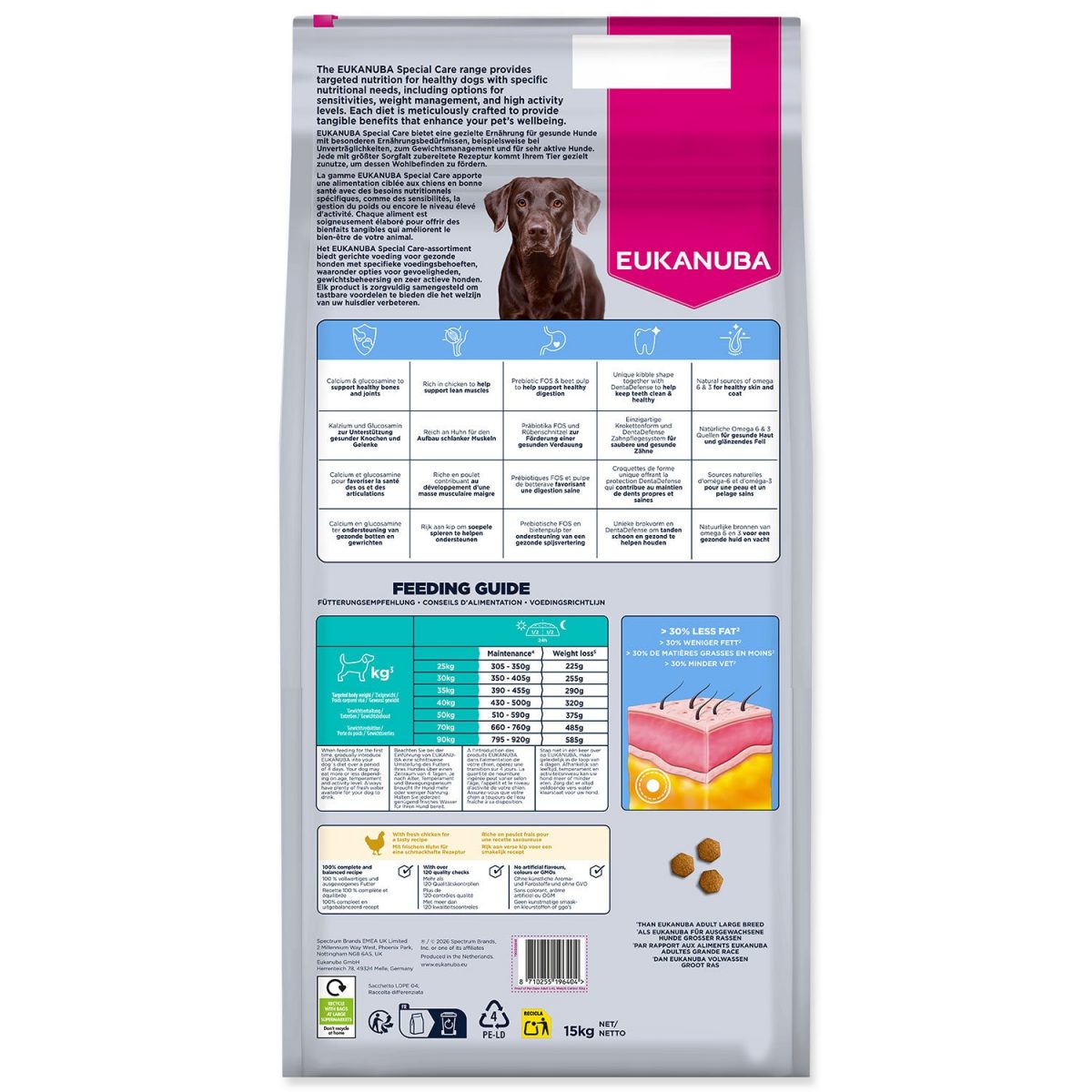 Krmivo EUKANUBA Special Care Adult Large Weight Control 15kg