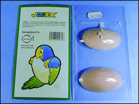 Jodex sépiové kosti + jod, železo, vápník 2 ks