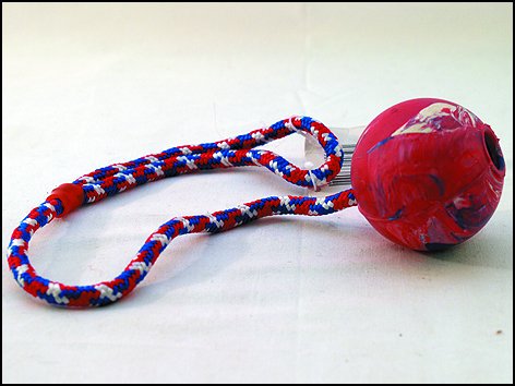 Hračka míček gumový na provazu