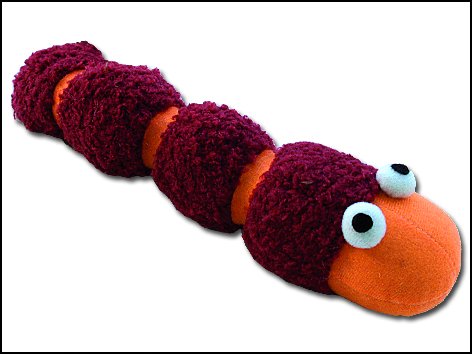 Hračka červ plyšový