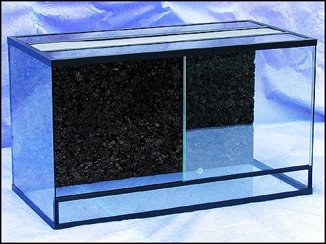 Terarium s jednoduchým větráním s korkovým pozadím  60 x 35 x 35 cm 73 l