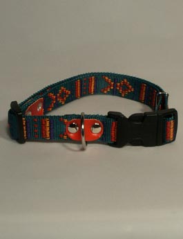 Obojek nylon Indiánský barevný 40-60cmx24mm
