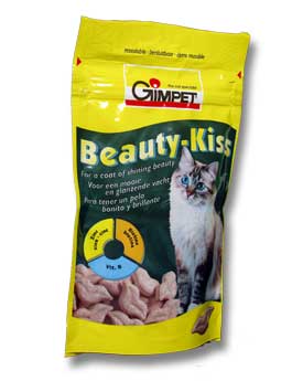 Gimpet kočka Pusinky na srst Beauty-Kiss 40g