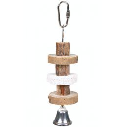 Natural Living-dřevěná kolečka, lávový kámen pro ptáky 16cm