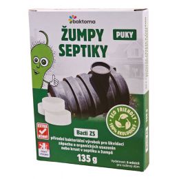 Bacti ZS PUK - Bakterie do žump a septiků - 135g BACTI ZS PUK: 3 PUKY